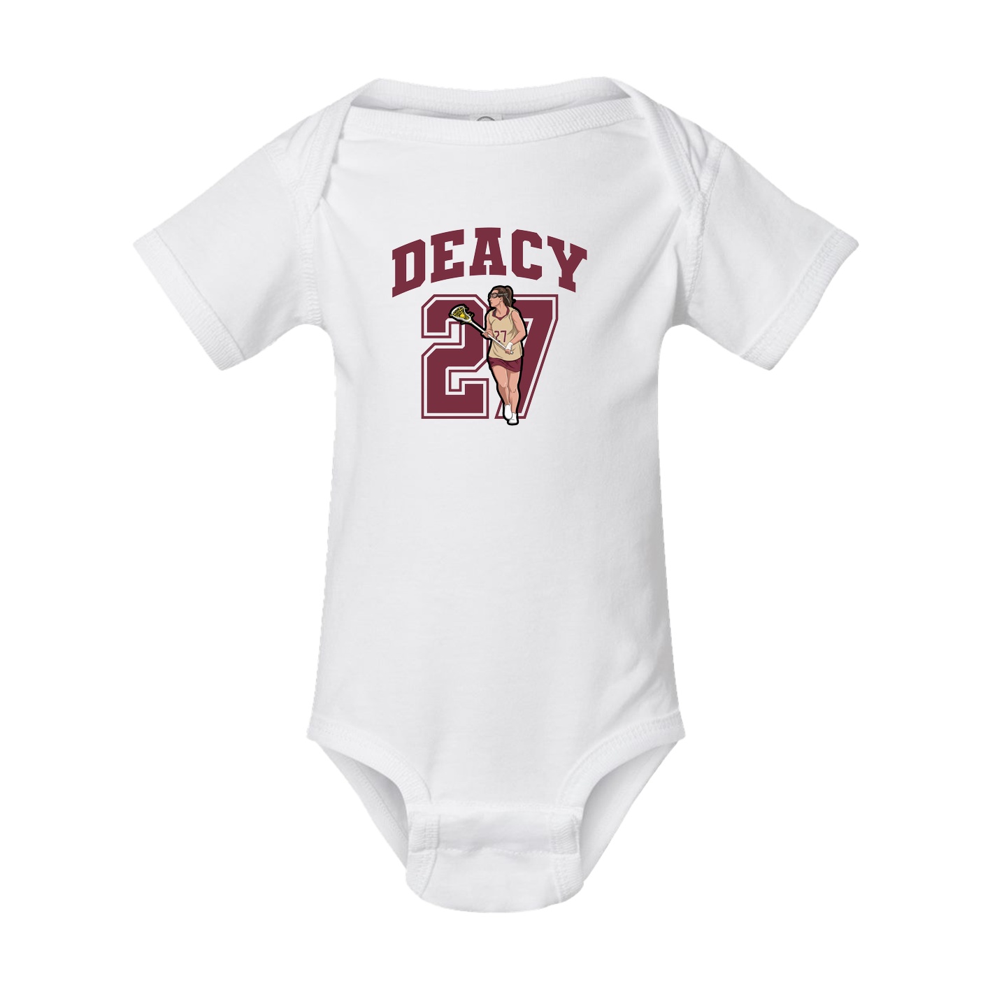 Baby Onesie — Number in White