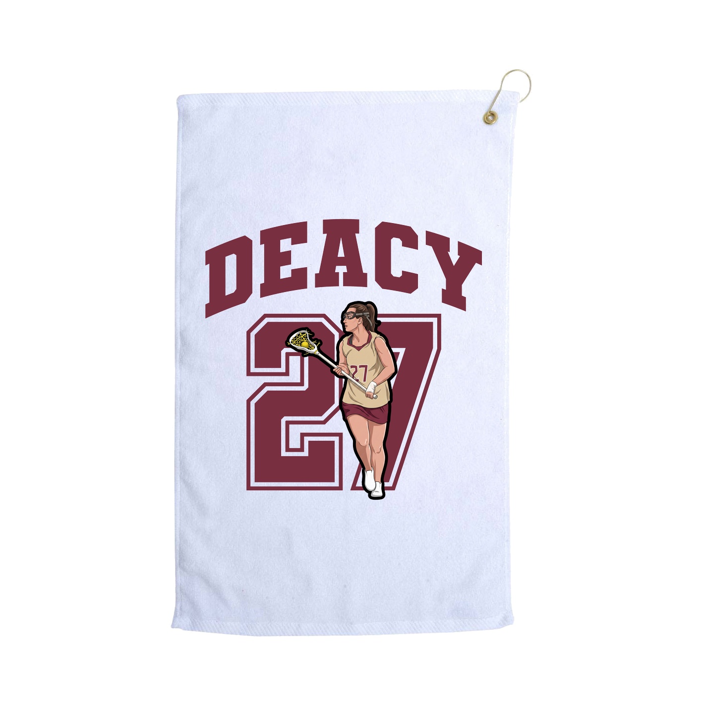 Golf Towel — Number in White