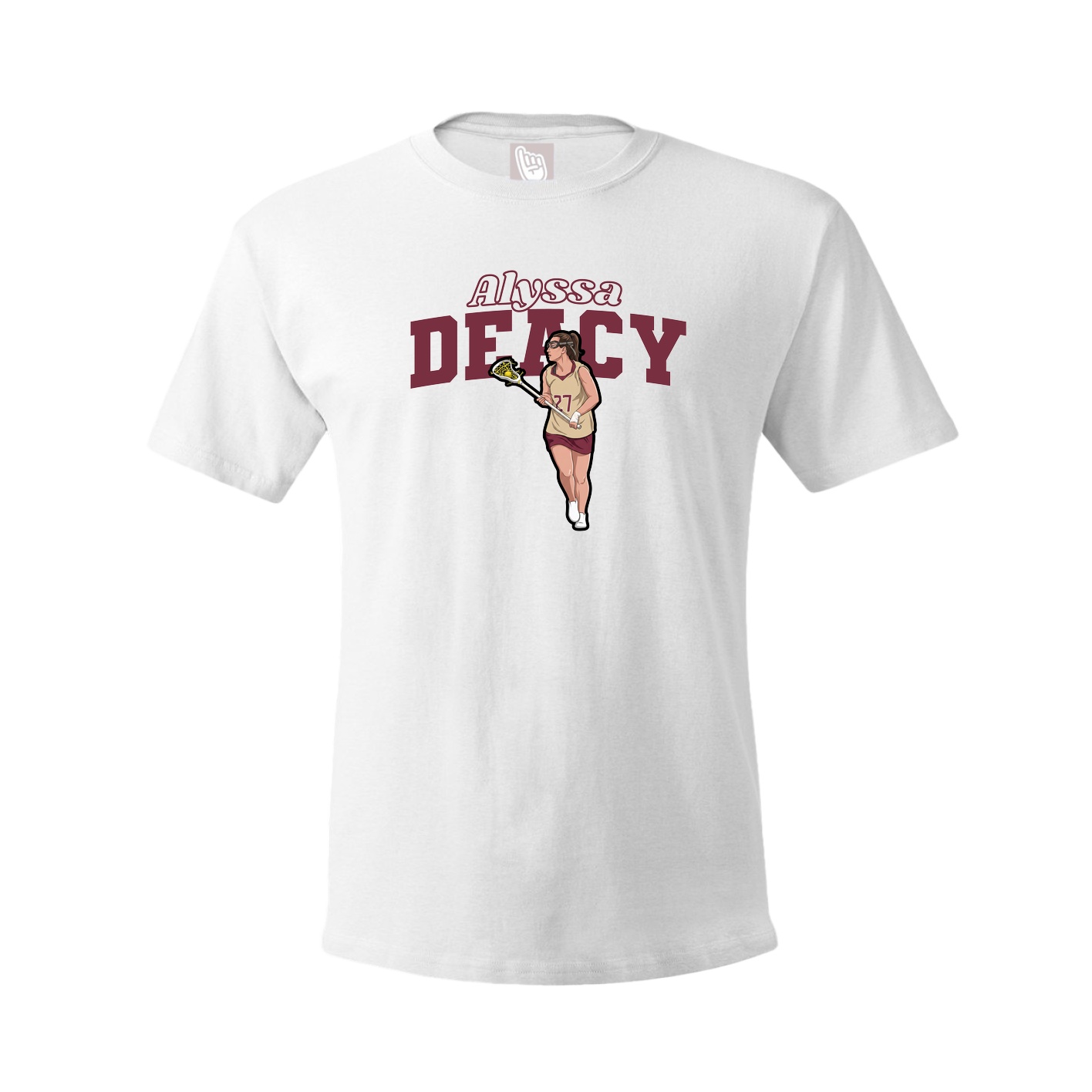 Youth Tee — Name Arch in White