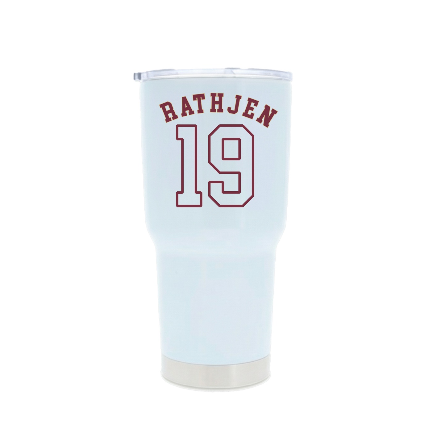 30oz Stainless Steel Tumbler — Shirsey Arch in White