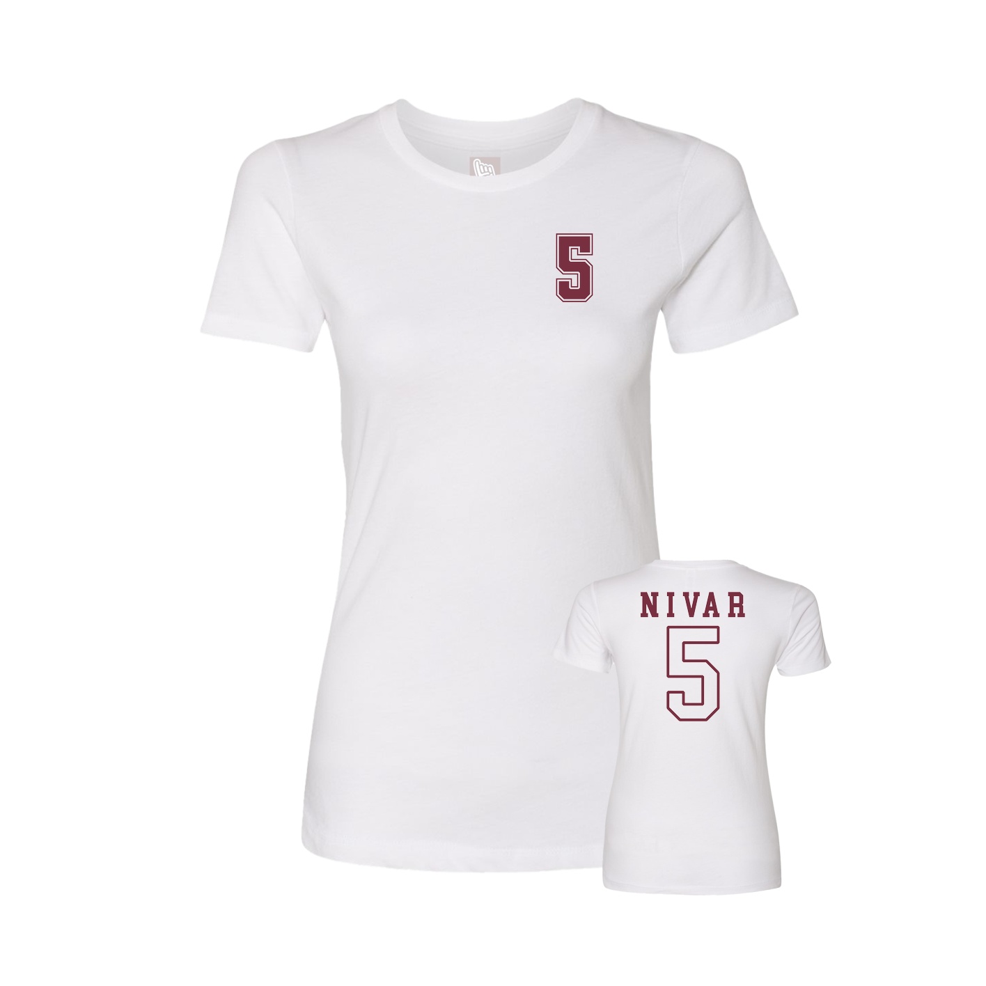 Womens Tee — Chest Back in White