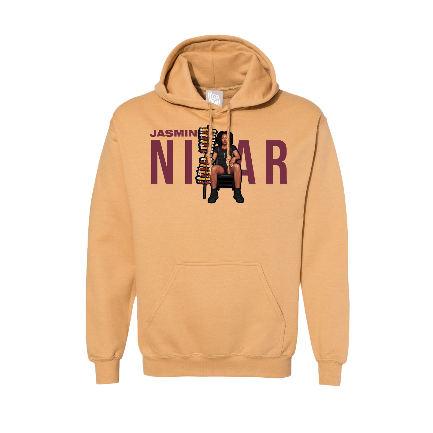Hoodie — Player Name in Vegas Gold