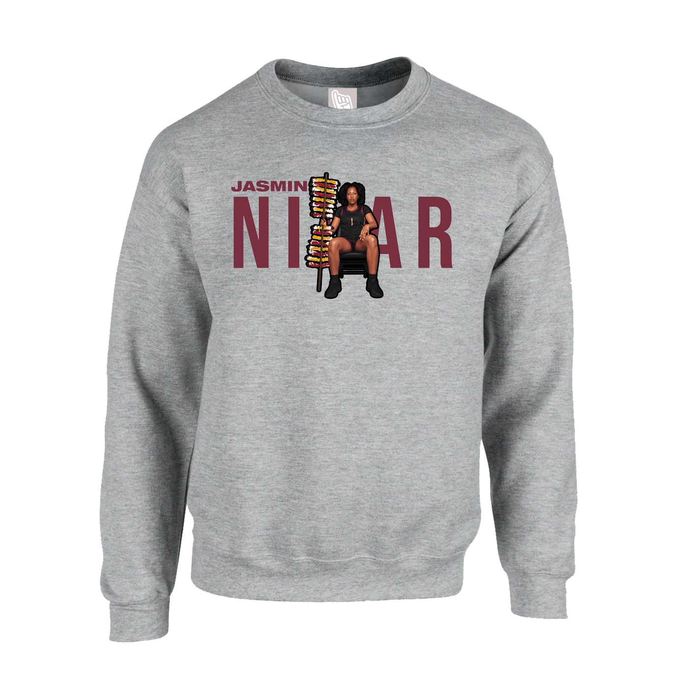Fleece Crew — Player Name in Grey