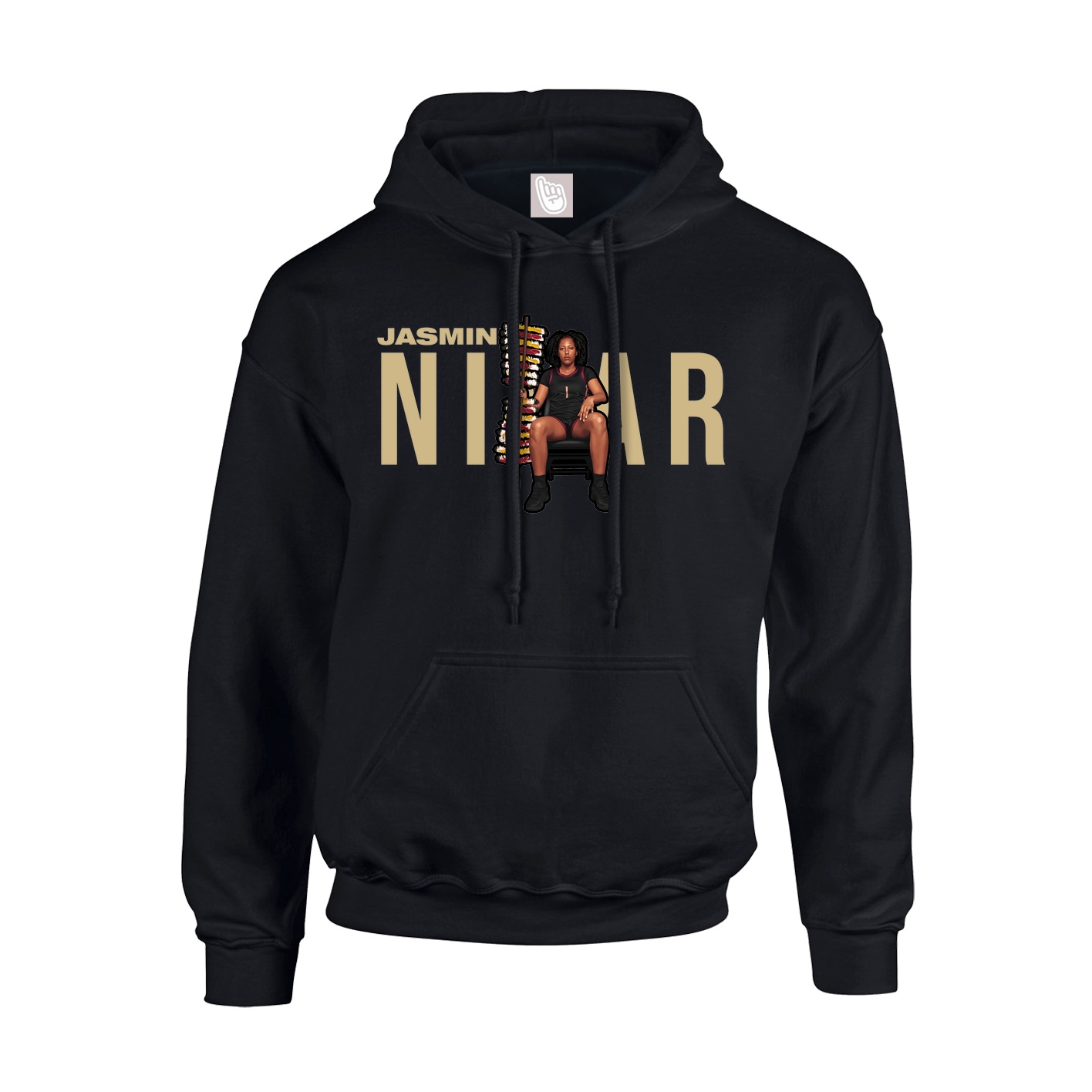 Youth Hoodie — Player Name in Black
