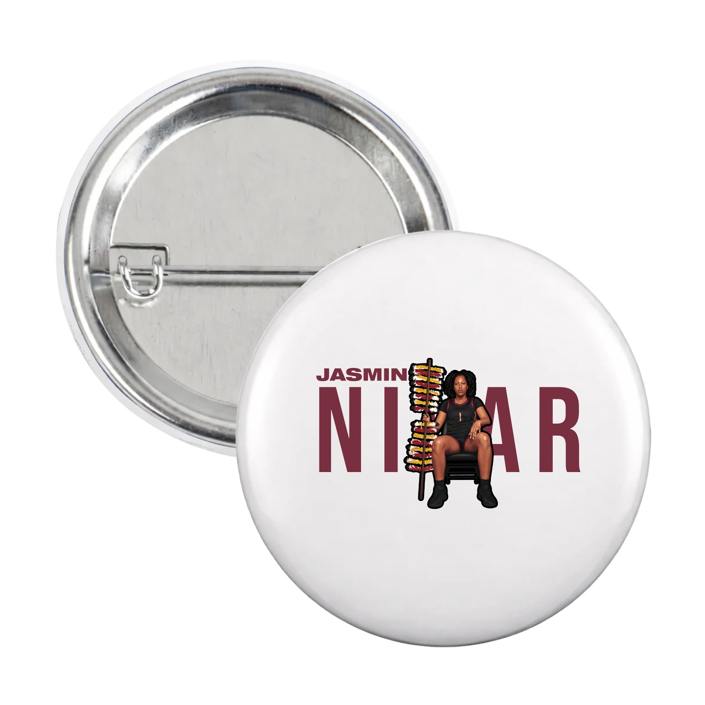 Game Day Button — Player Name in White
