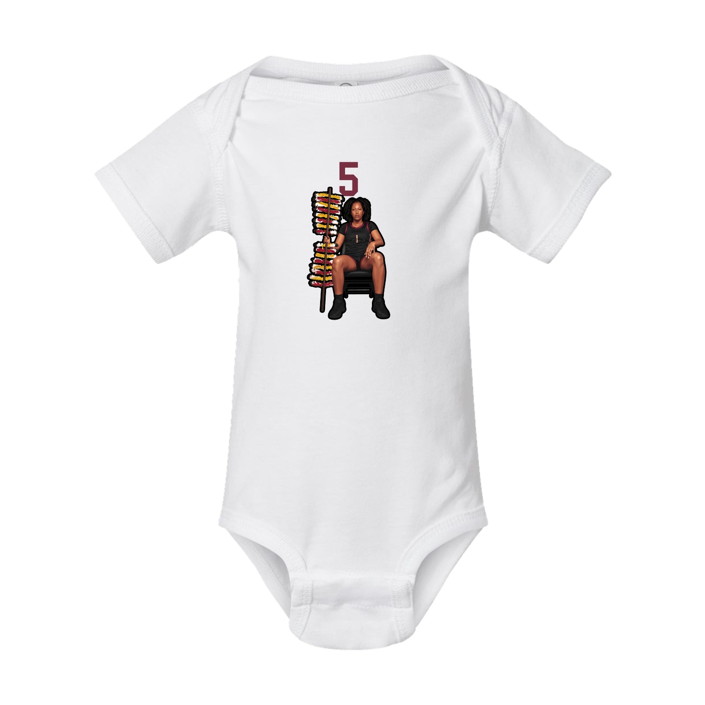 Baby Onesie — Number Top in White