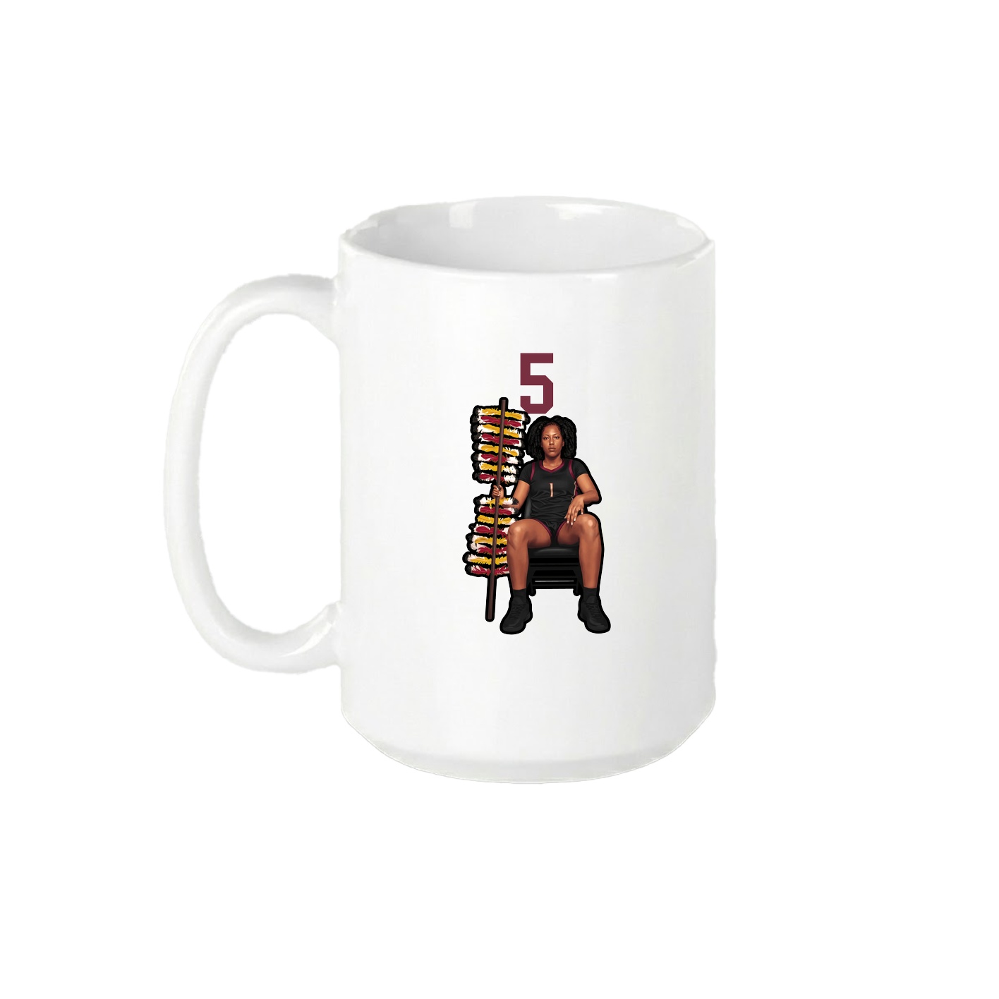 15oz Coffee Mug — Number Top in White