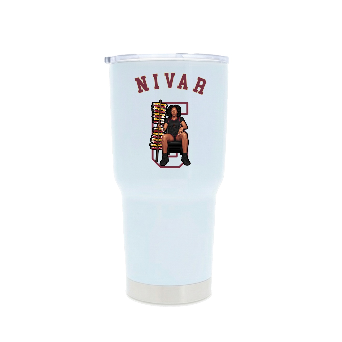 30oz Stainless Steel Tumbler — Shirsey Arch in White