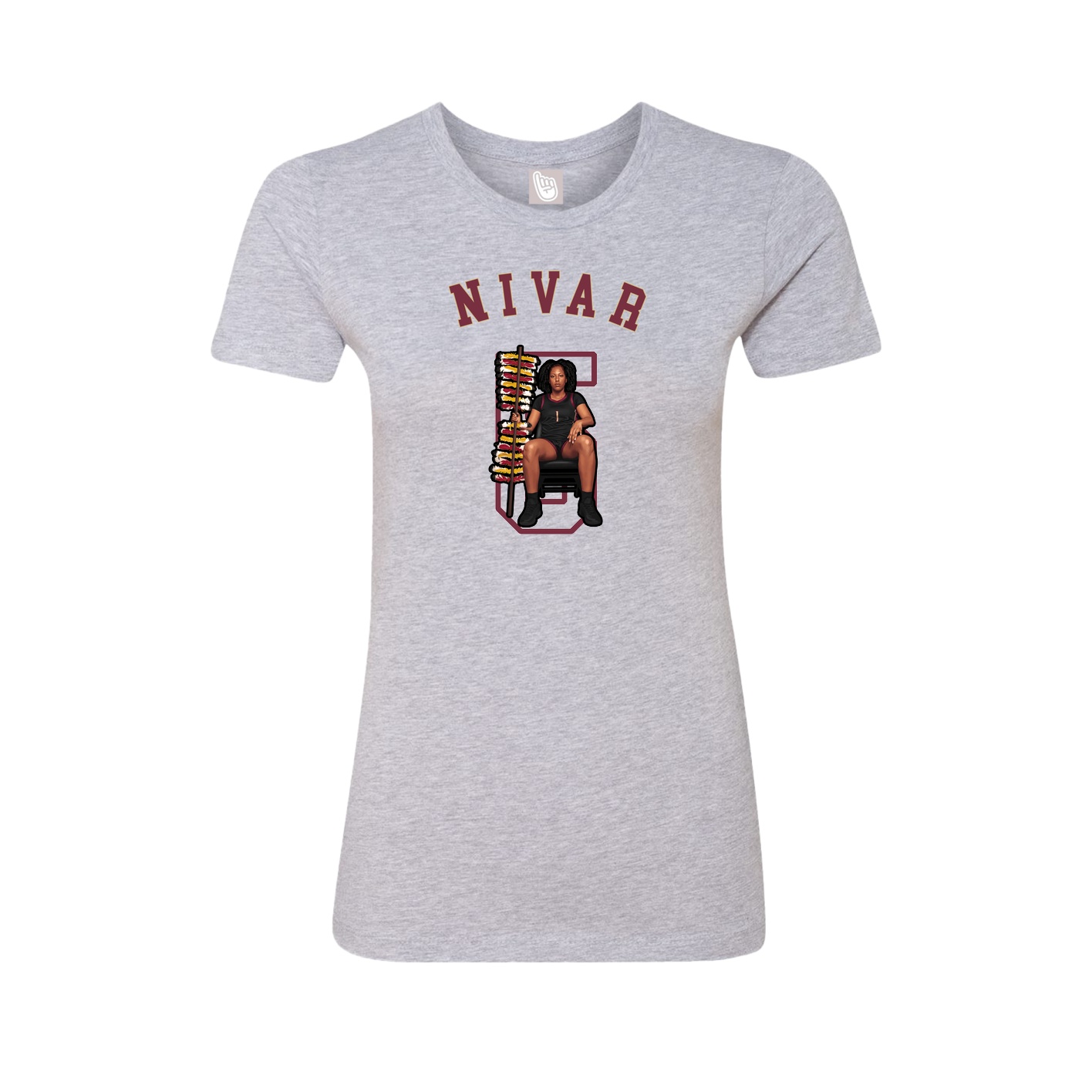 Fitted Women's Tee — Shirsey Arch in Grey