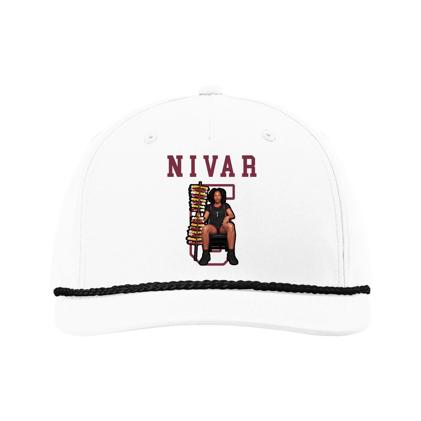 Five-Panel Classic Rope Cap — Shirsey in White