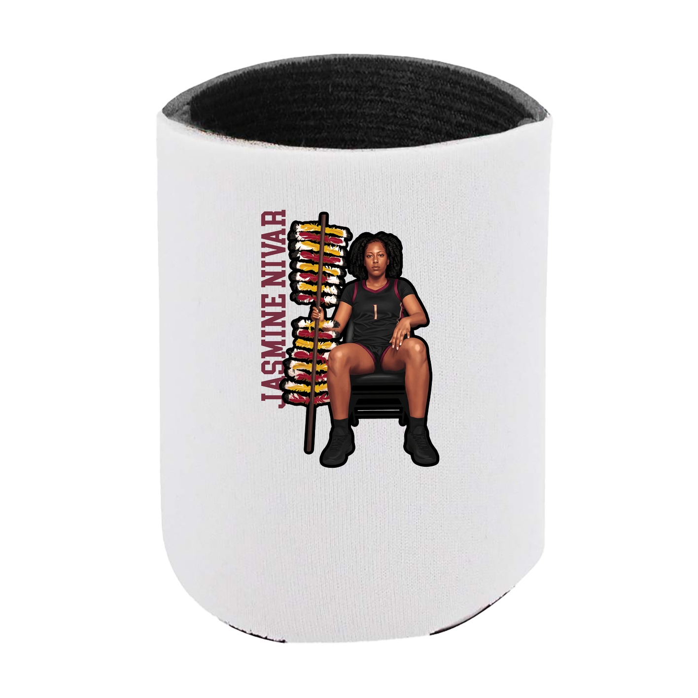 Can Holder — Name Vertical in White
