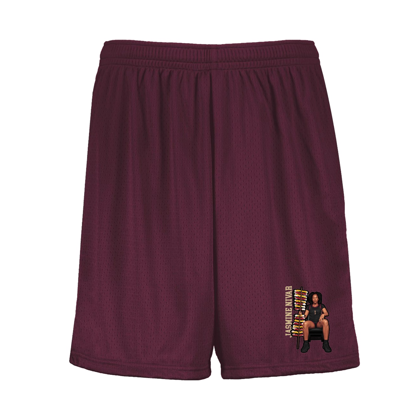 Shorts — Name Vertical in Maroon