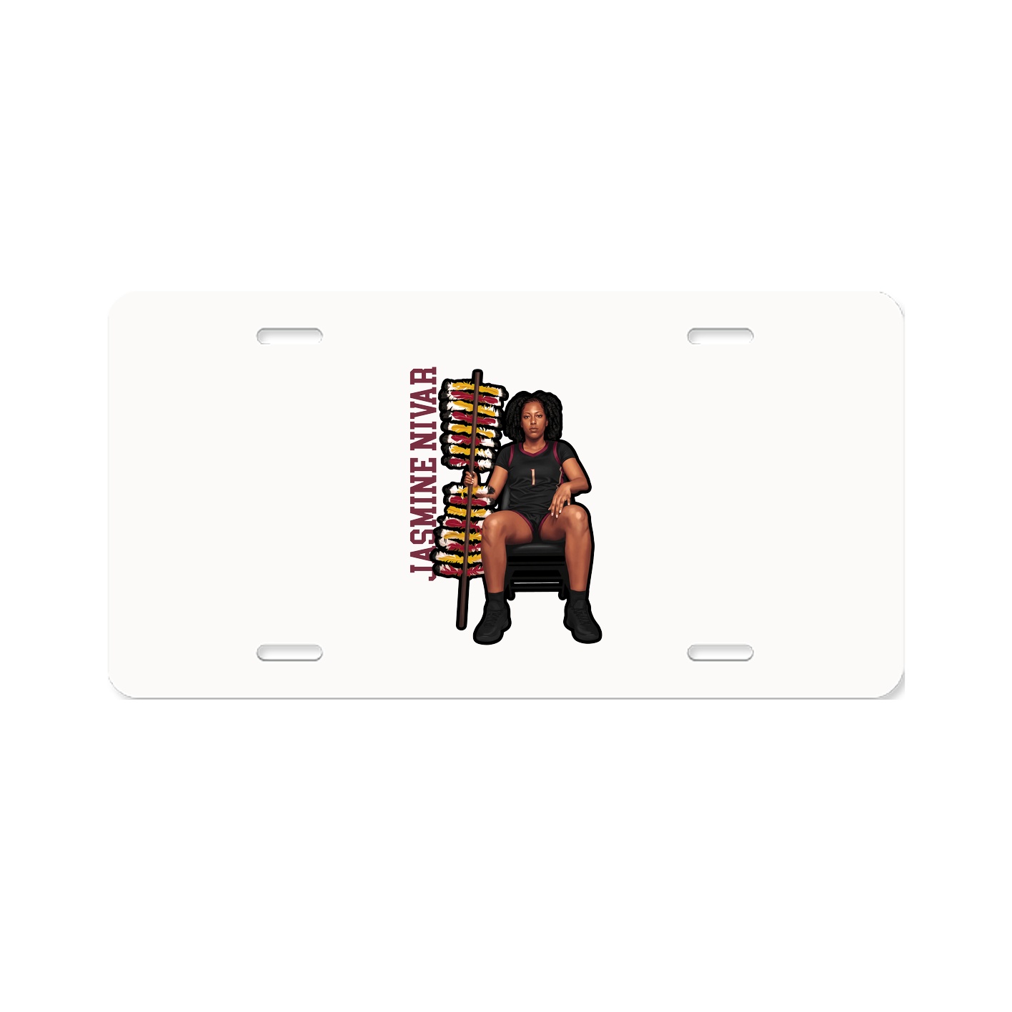 License Plate — Name Vertical in Classic