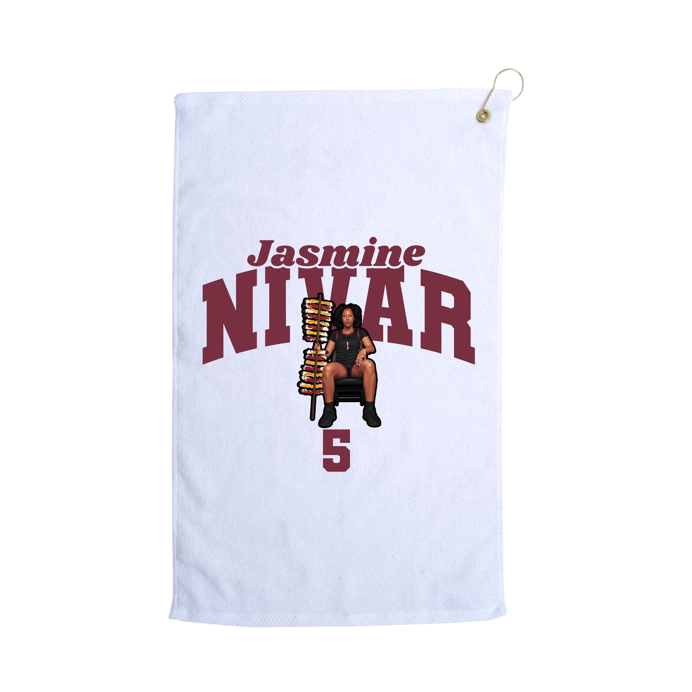 Golf Towel — Signature Arch in White