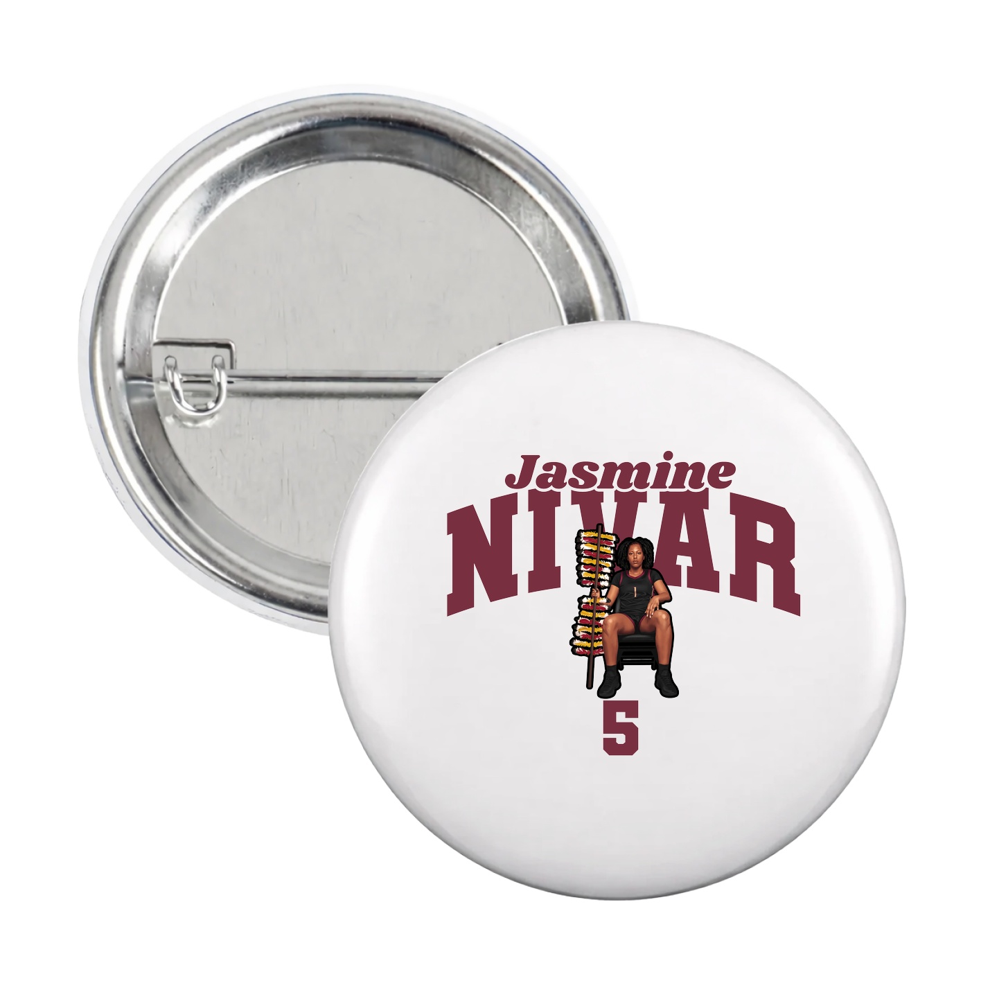 Game Day Button — Signature Arch in White