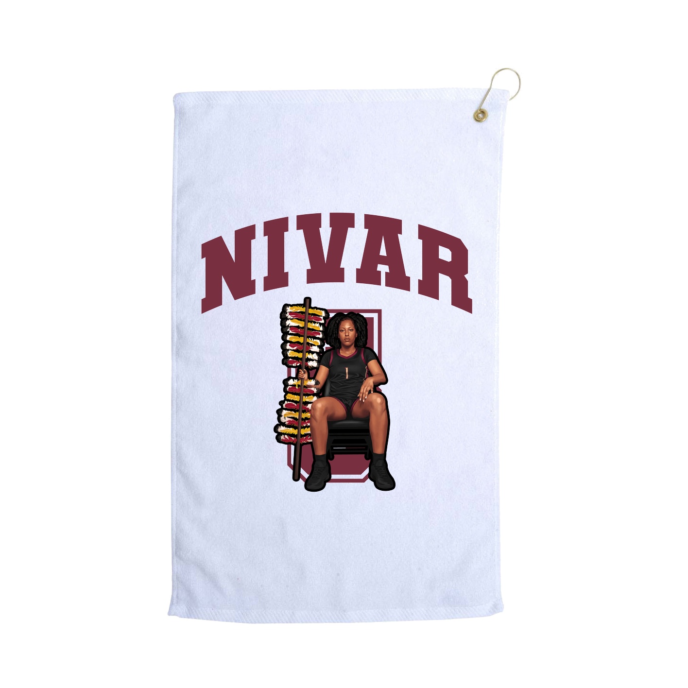 Golf Towel — Number in White