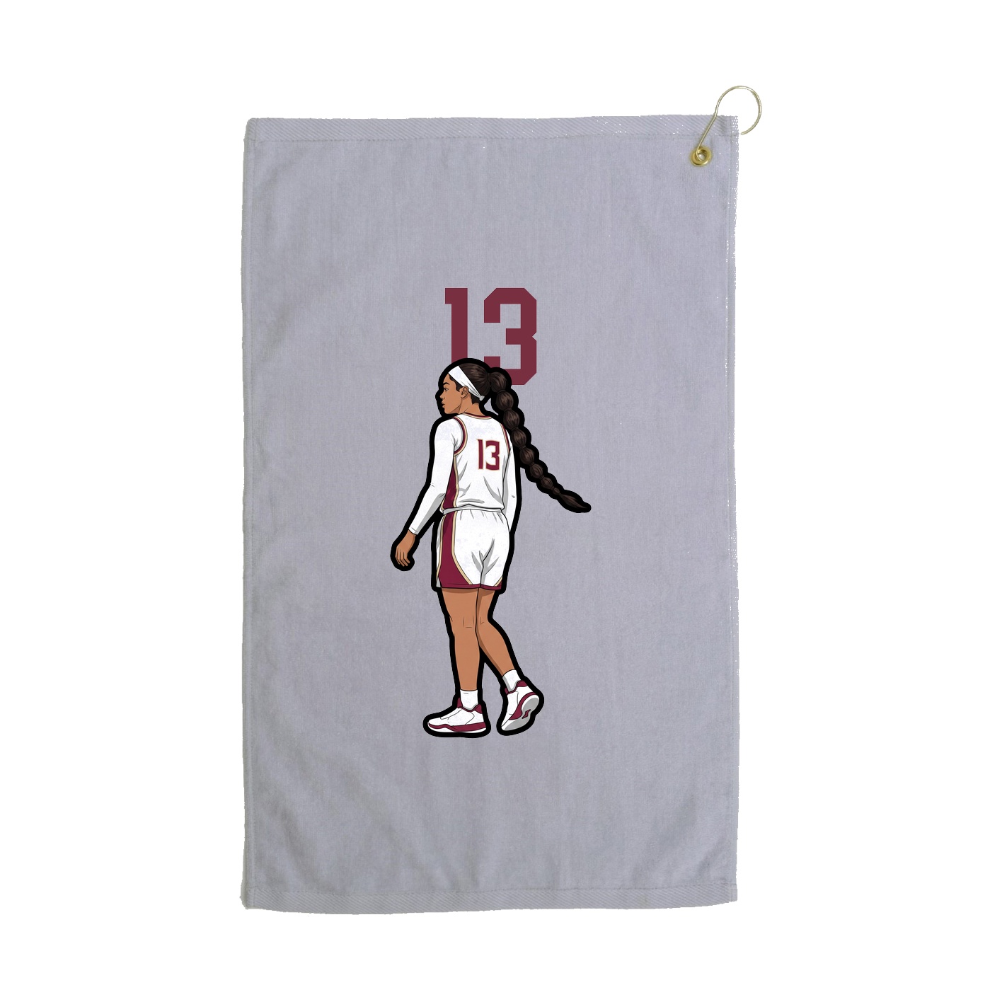 Golf Towel — Number Top in Grey