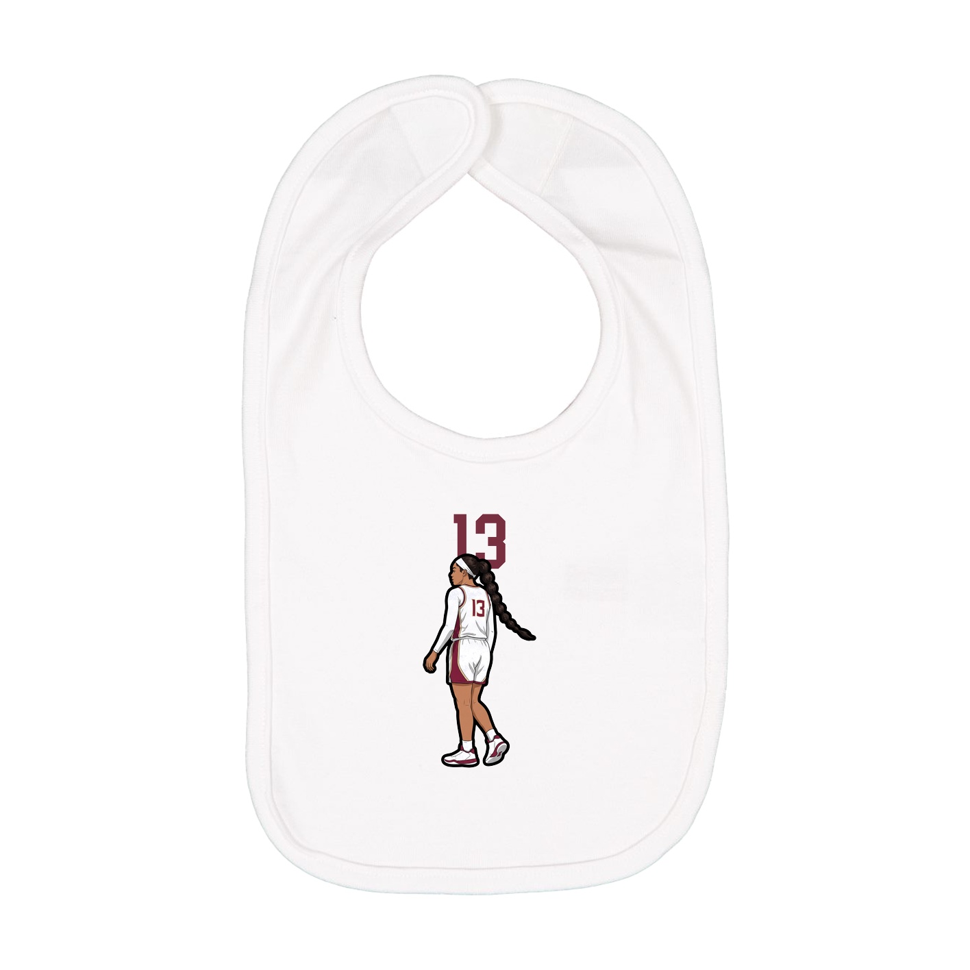 Infant Bib — Number Top in White
