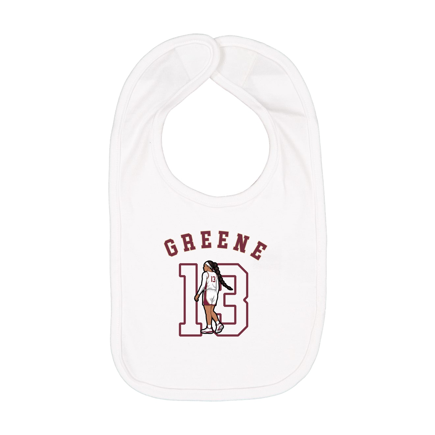Infant Bib — Shirsey Arch in White