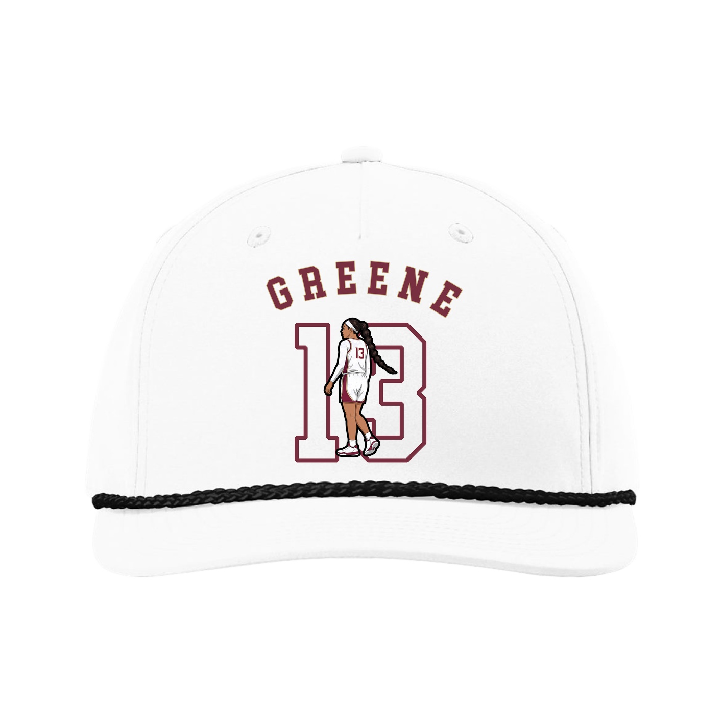 Five-Panel Classic Rope Cap — Shirsey Arch in White