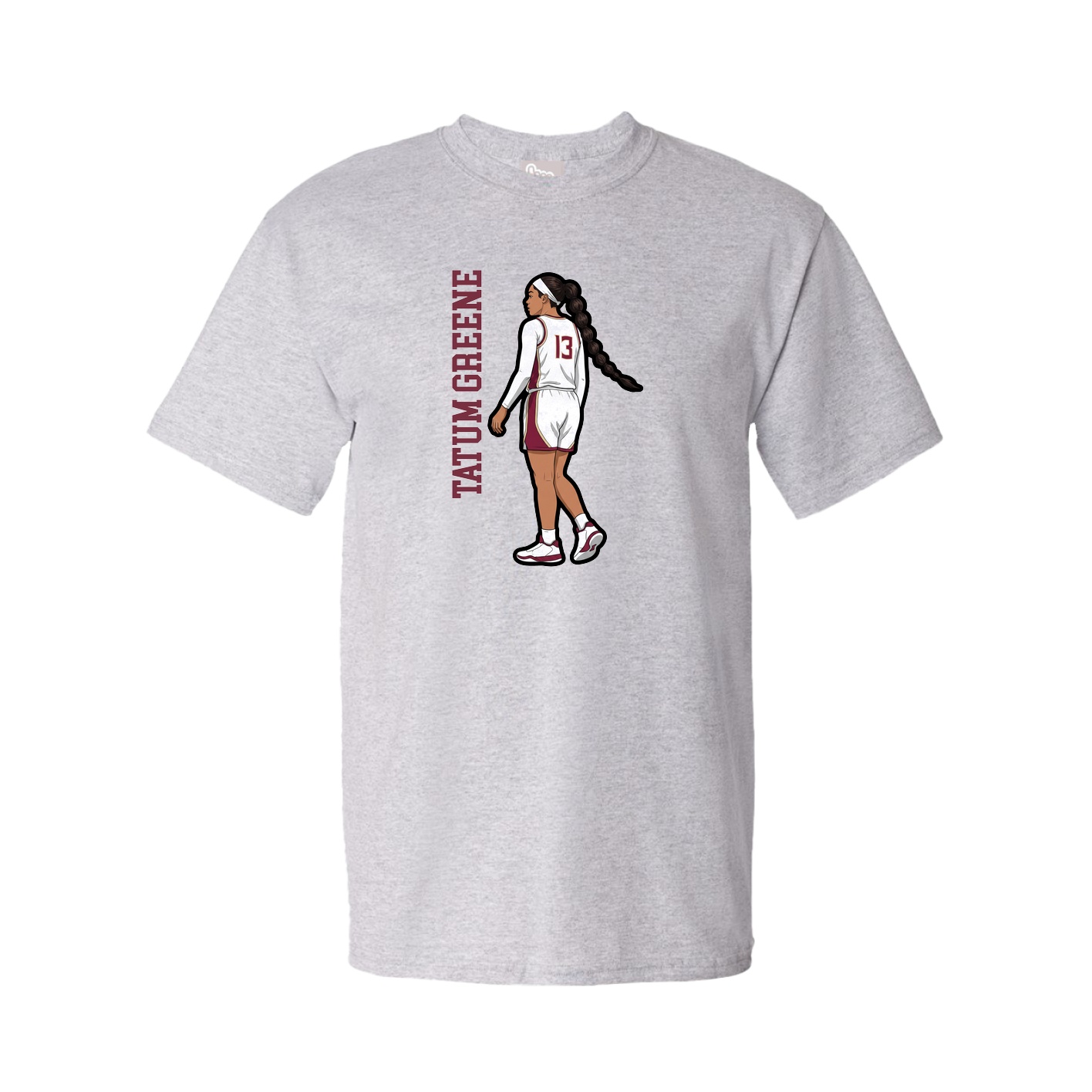 Tee — Name Vertical in Grey