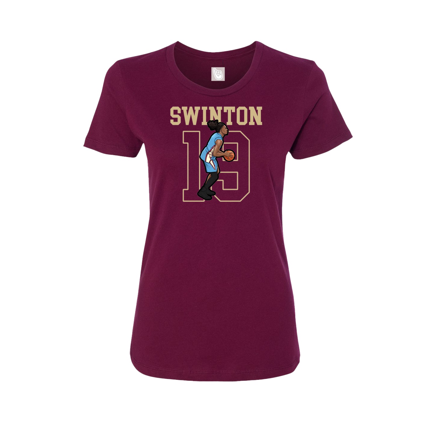 Fitted Women's Tee — Shirsey in Maroon