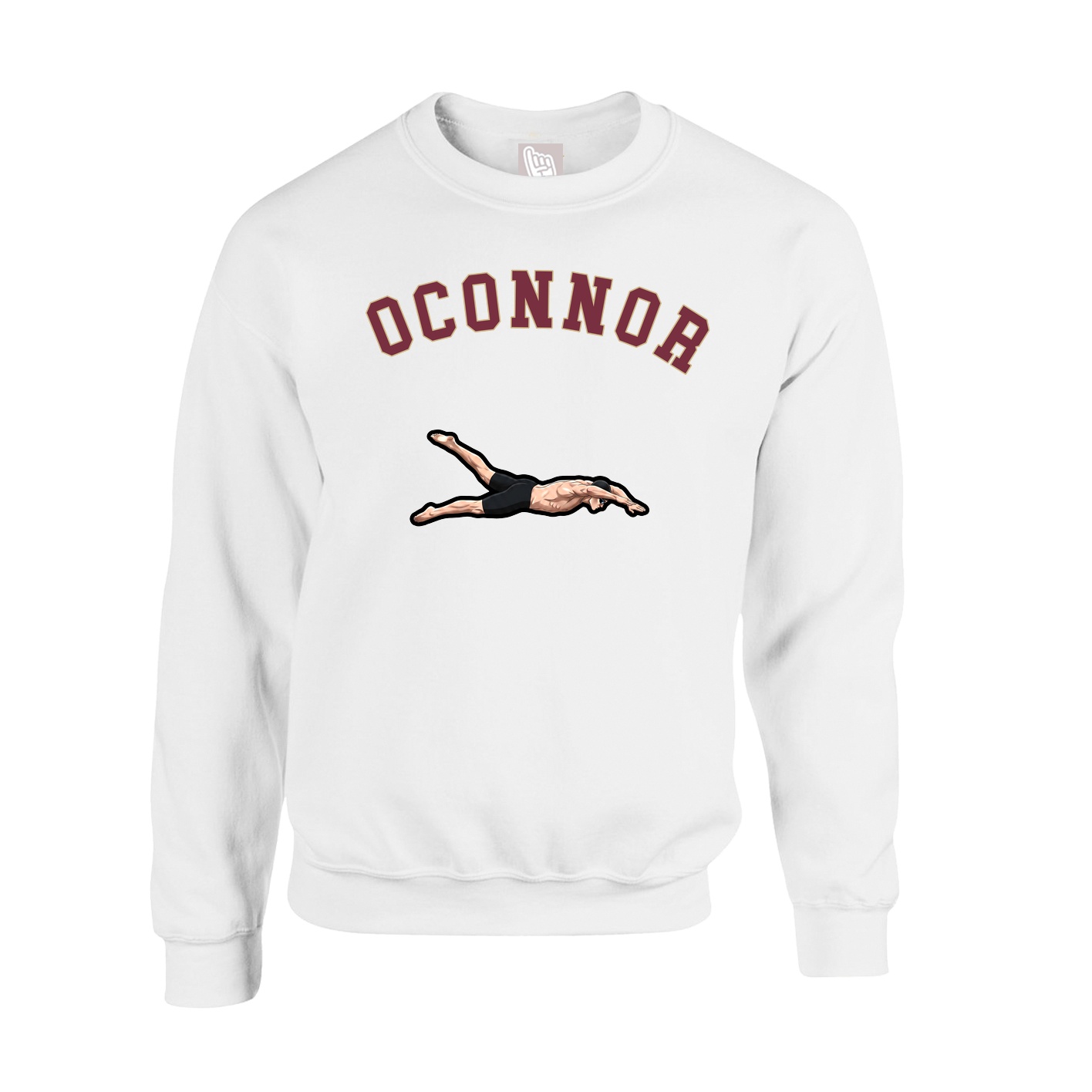 Fleece Crew — Shirsey Arch in White