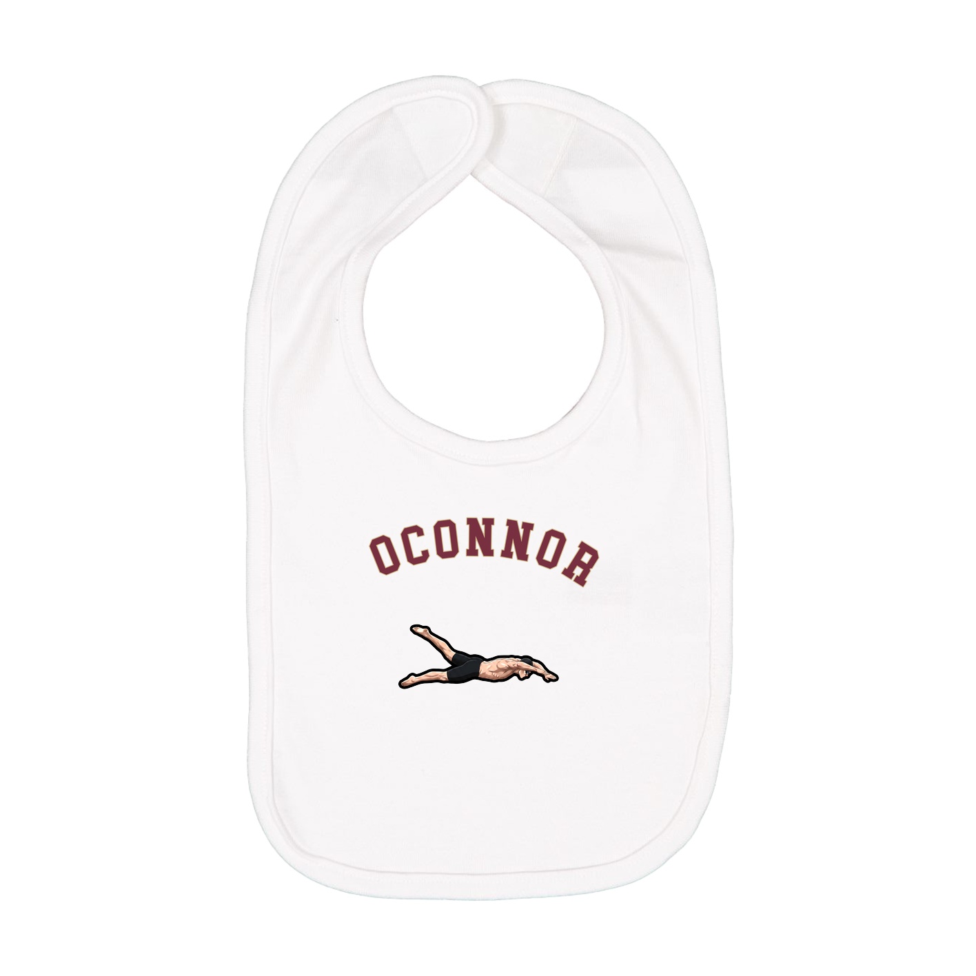 Infant Bib — Shirsey Arch in White