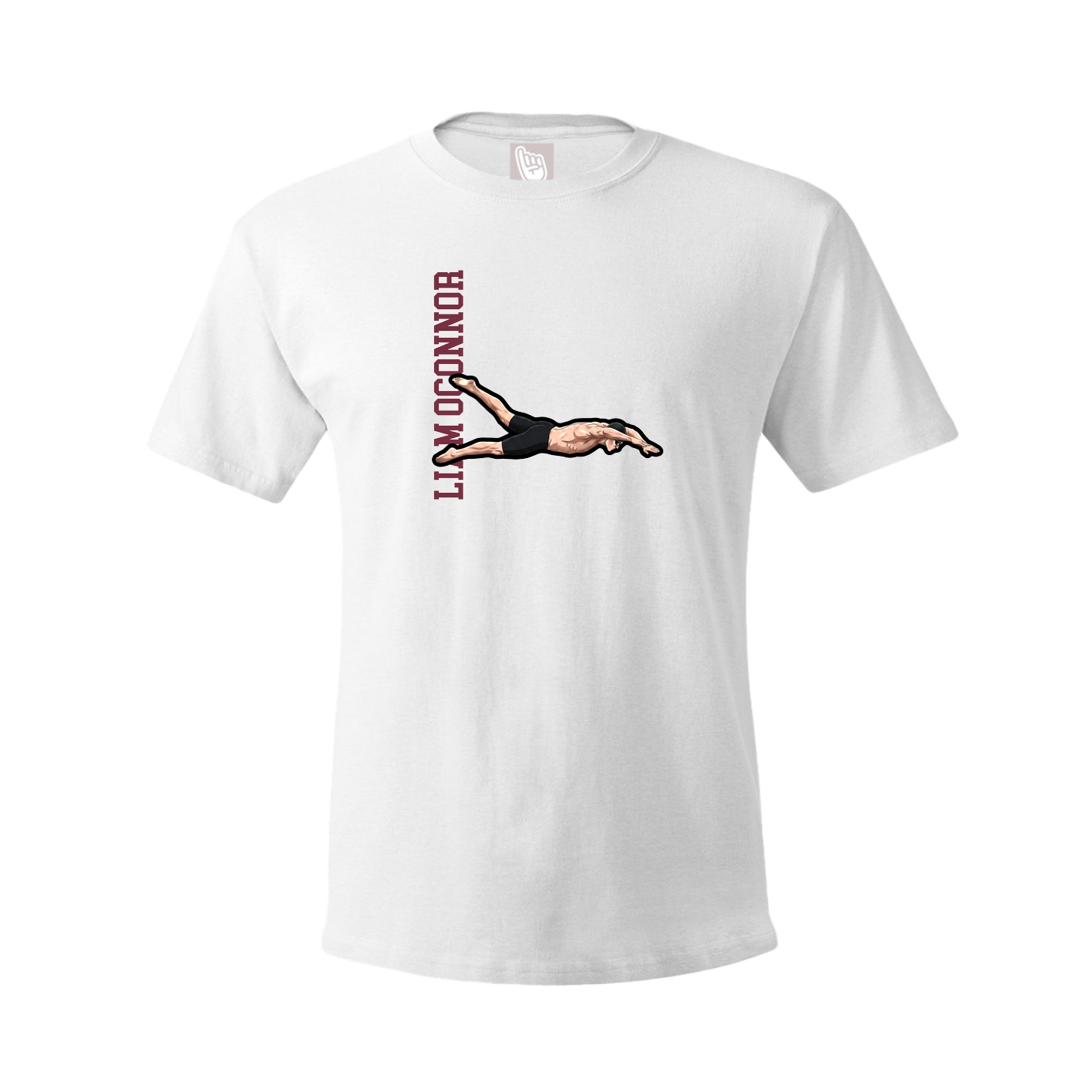 Tee — Name Vertical in White