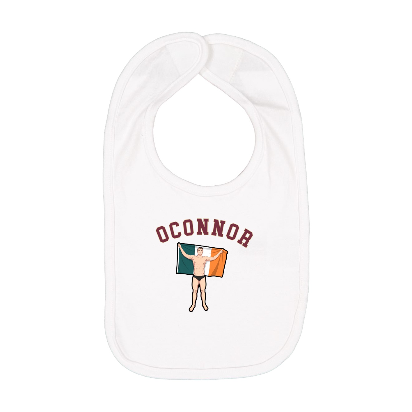 Infant Bib — Shirsey Arch in White