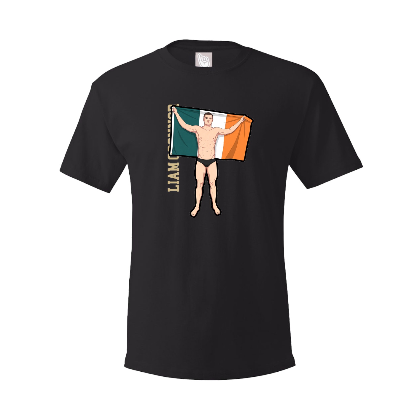 Tee — Name Vertical in Black