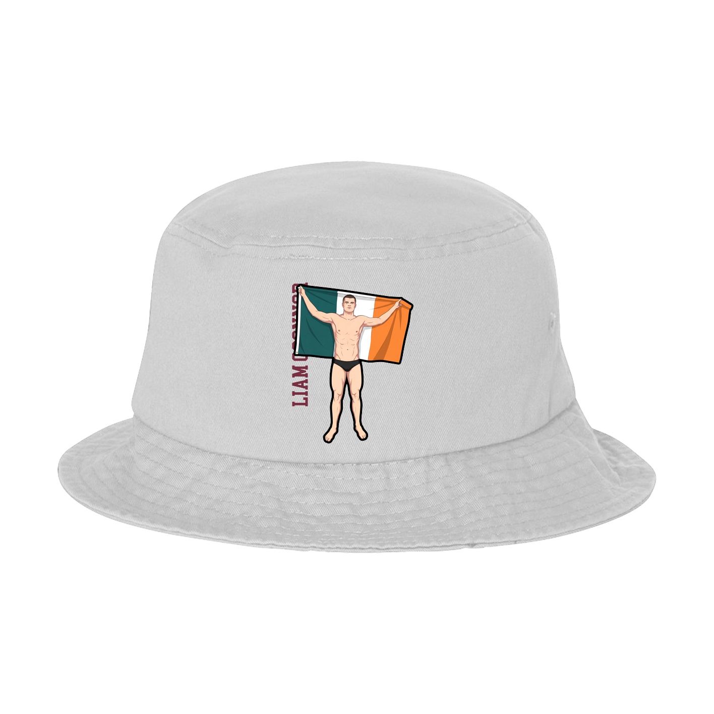 Bucket Cap — Name Vertical in White