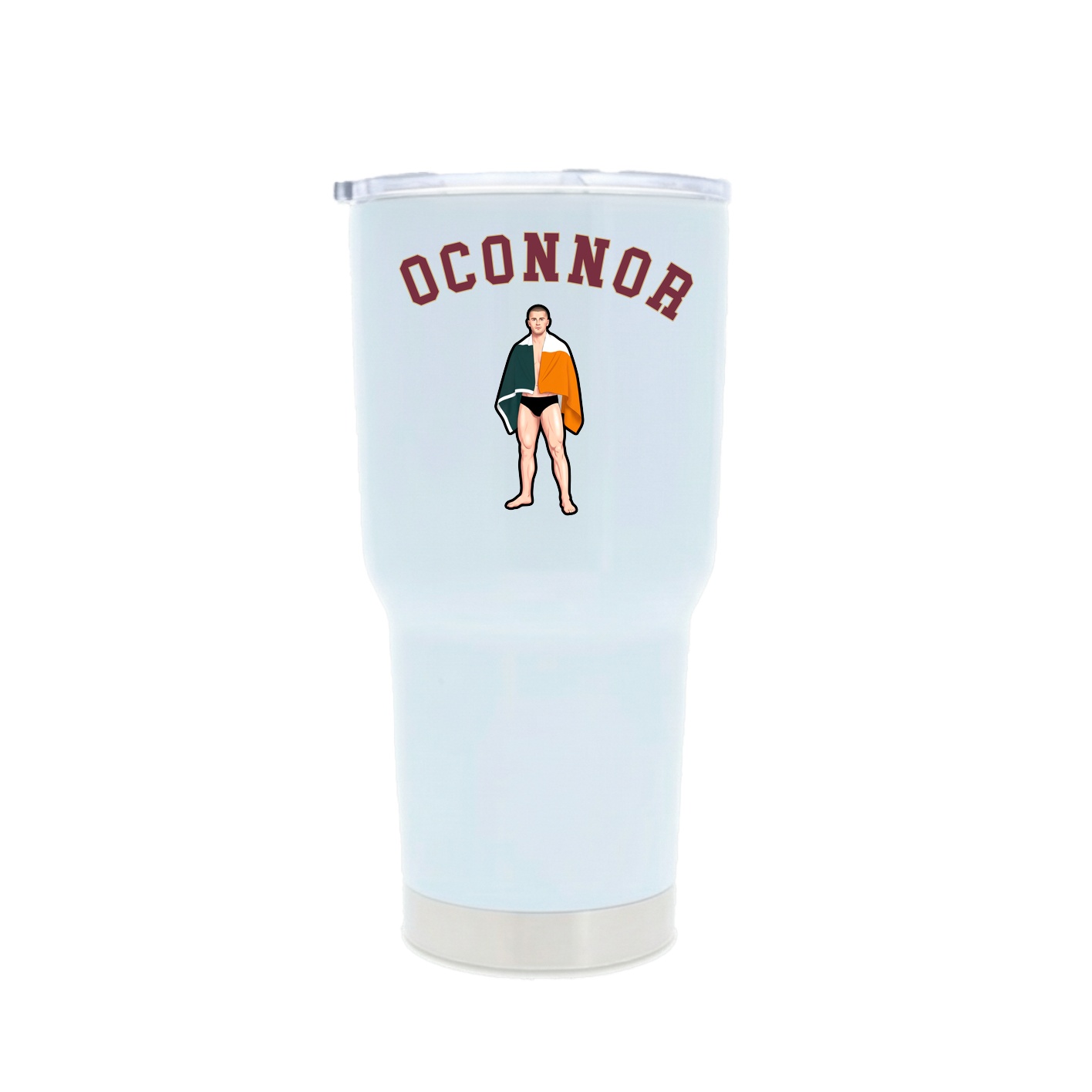 30oz Stainless Steel Tumbler — Shirsey Arch in White