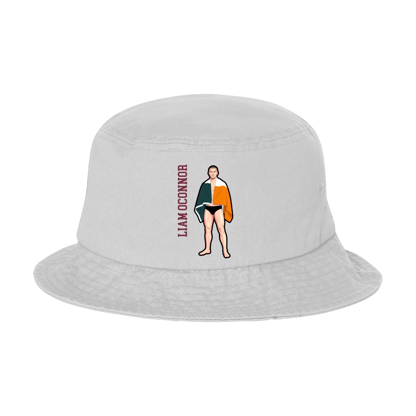 Bucket Cap — Name Vertical in White