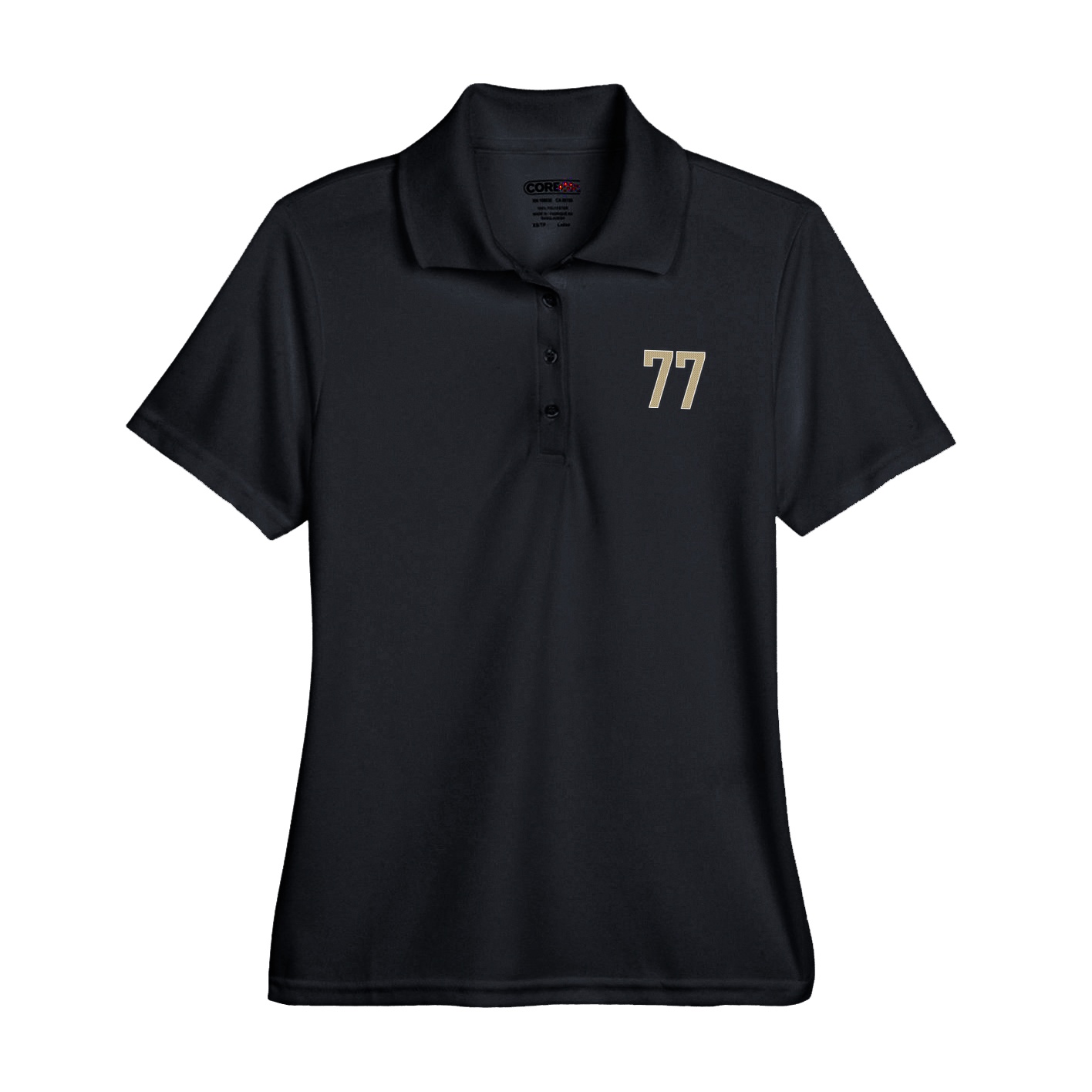Womens Performance Polo — Front Shirsy in Black