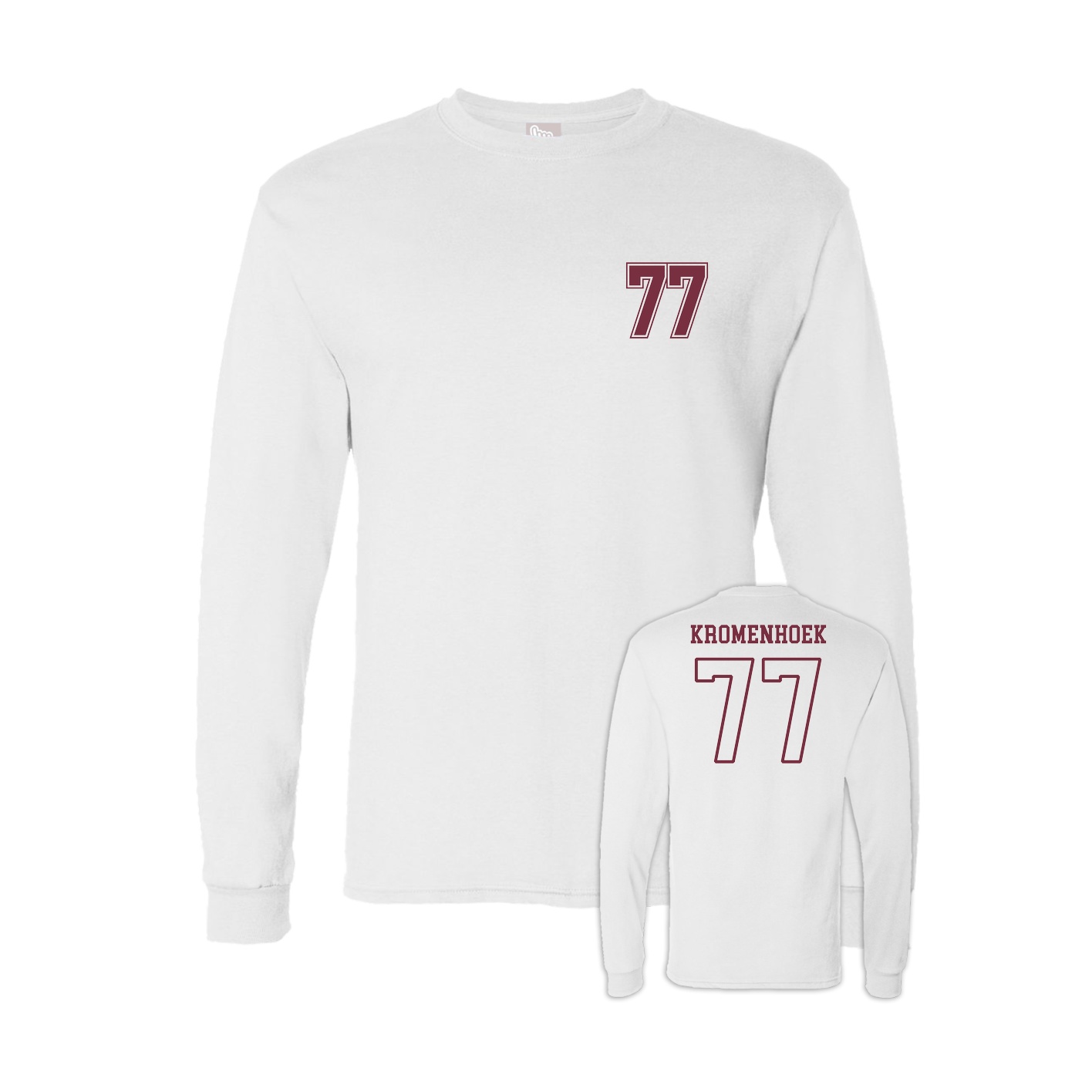 Long Sleeve Tee — Chest Back in White