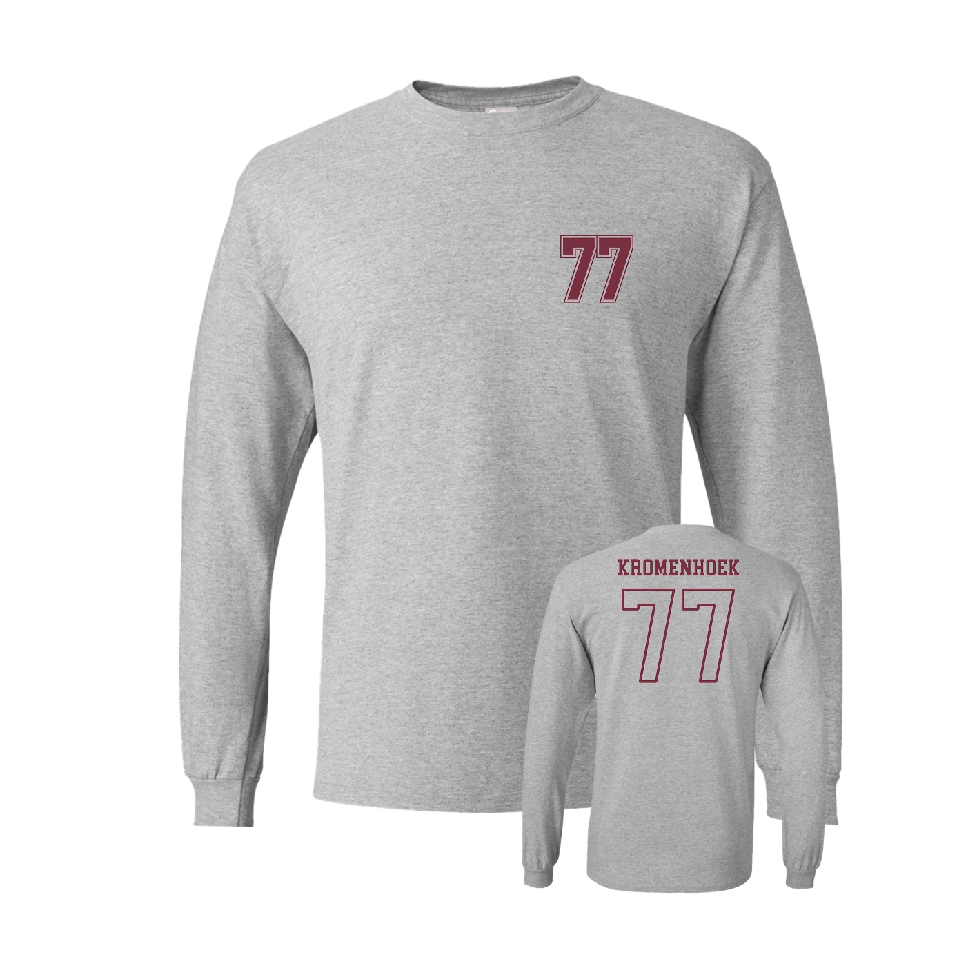 Long Sleeve Tee — Chest Back in Grey