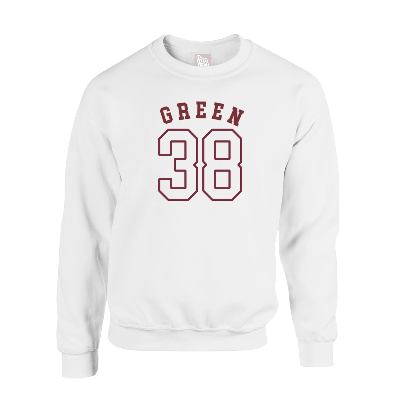 Fleece Crew — Shirsey Arch in White