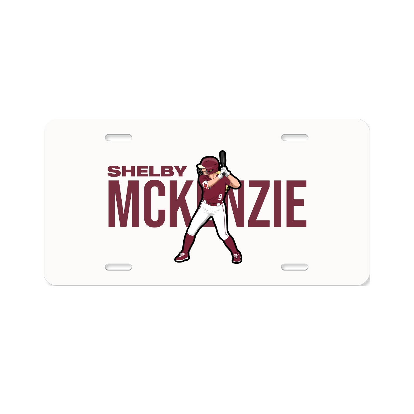 License Plate — Player Name in Classic