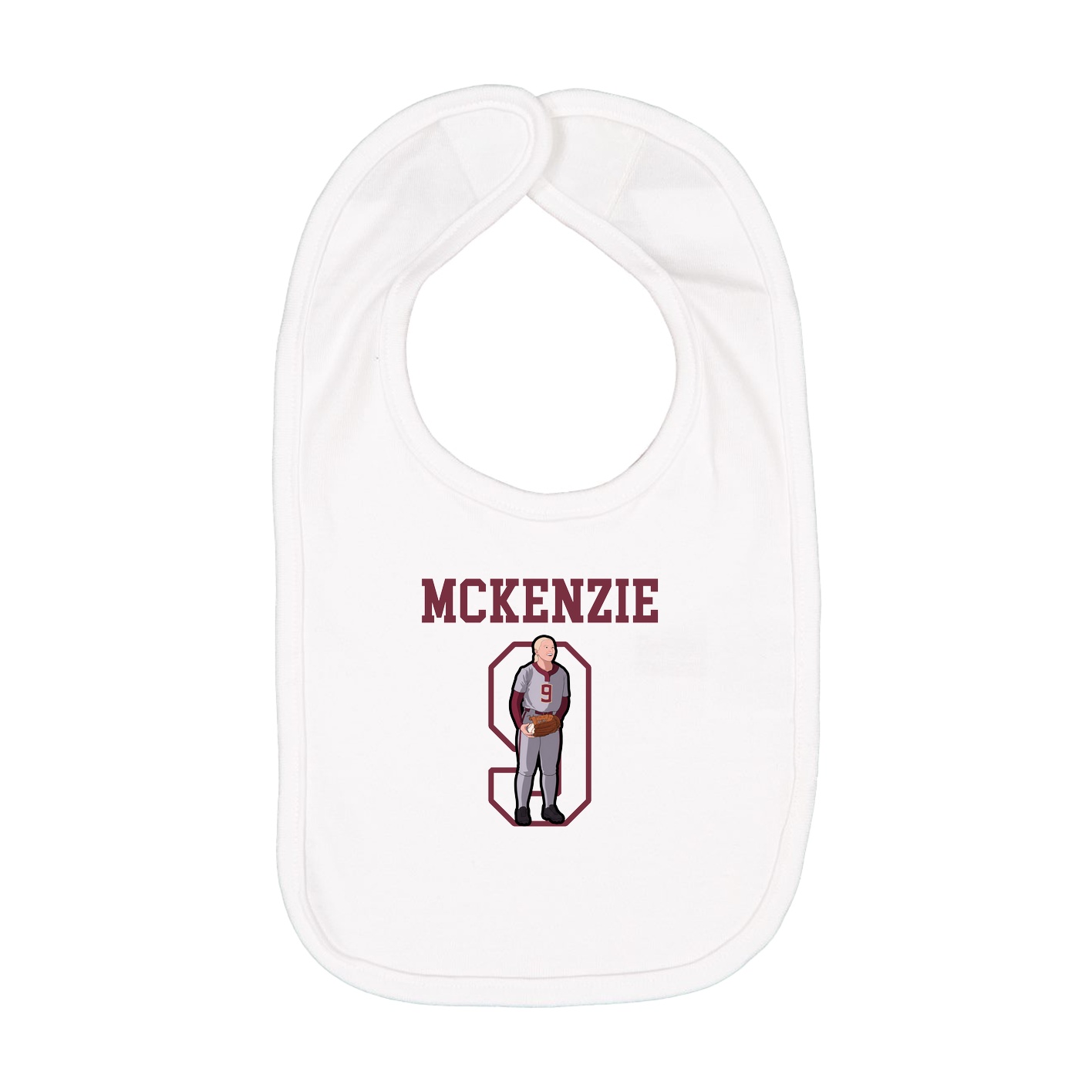 Infant Bib — Shirsey in White