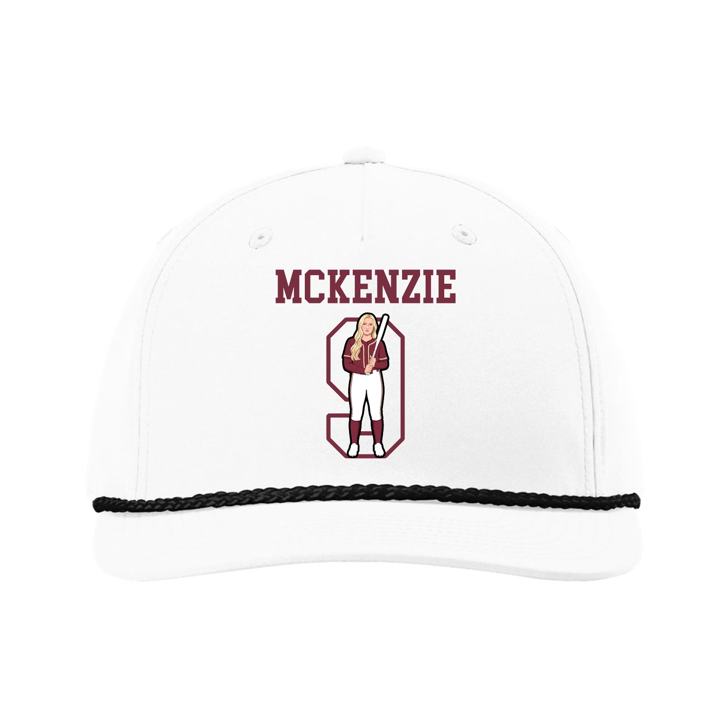 Five-Panel Classic Rope Cap — Shirsey in White