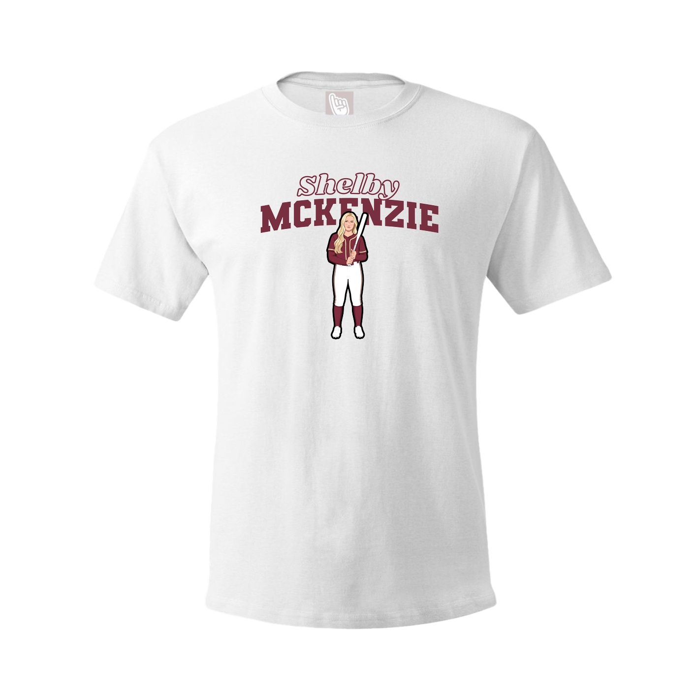 Youth Tee — Name Arch in White