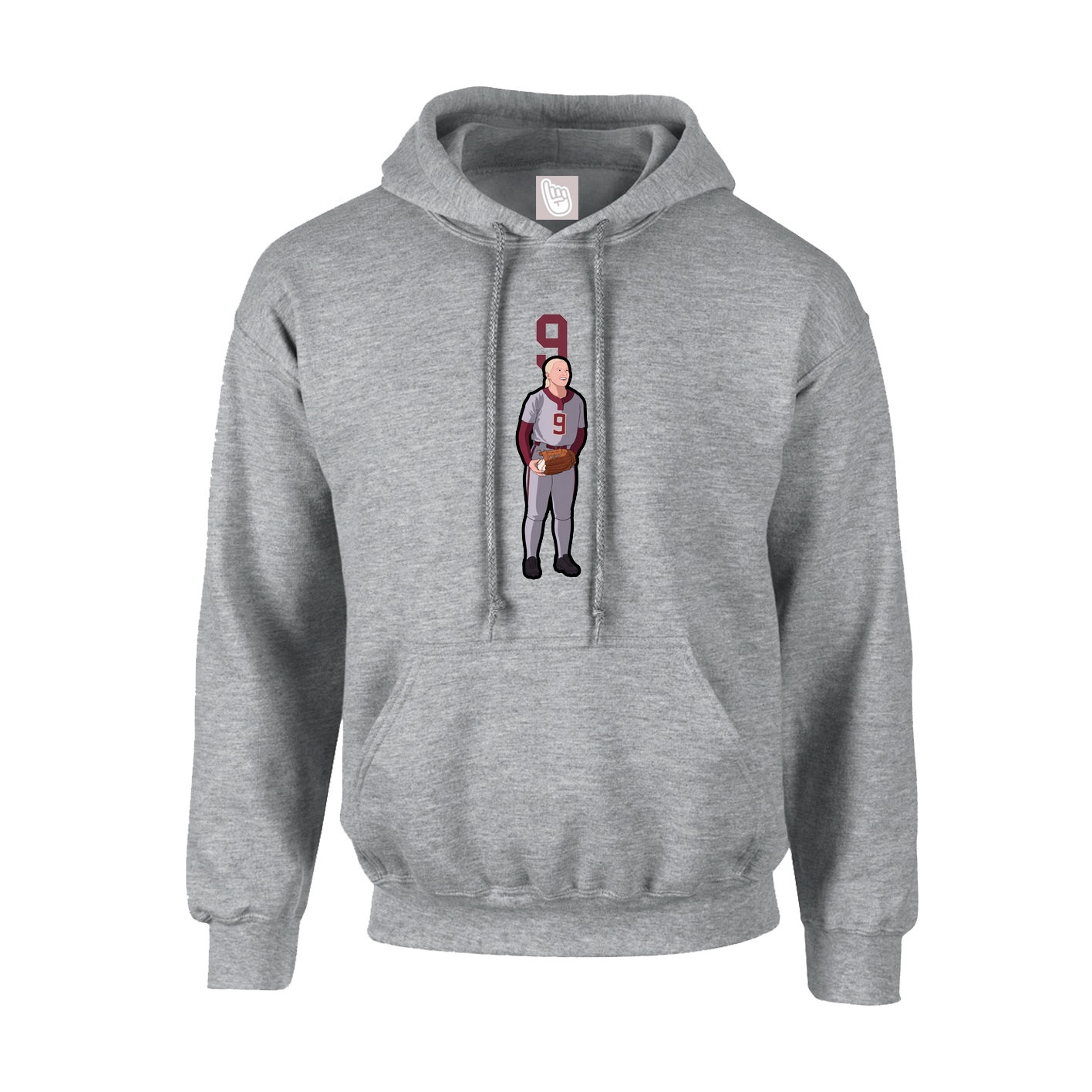 Hoodie — Number Top in Grey