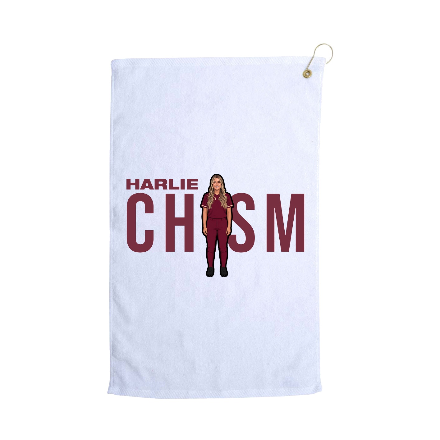 Golf Towel — Player Name in White
