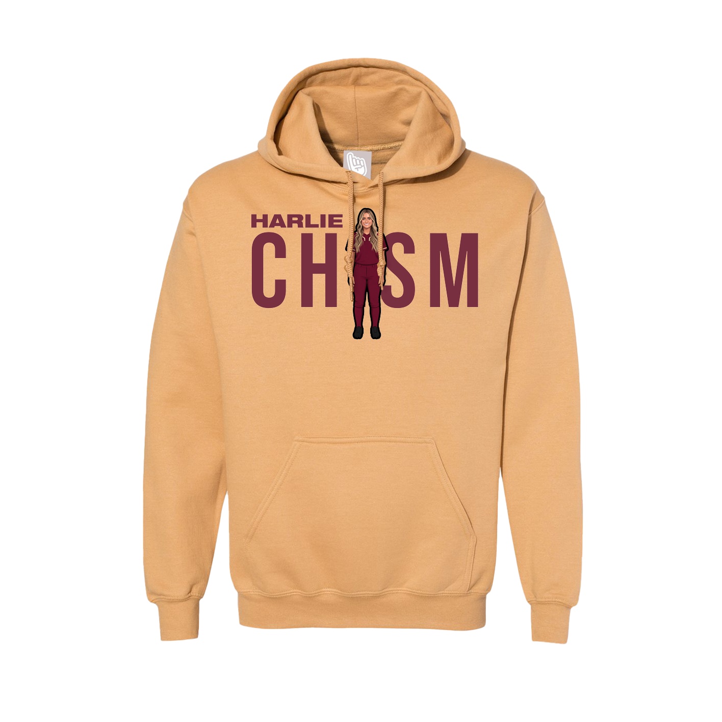 Hoodie — Player Name in Vegas Gold