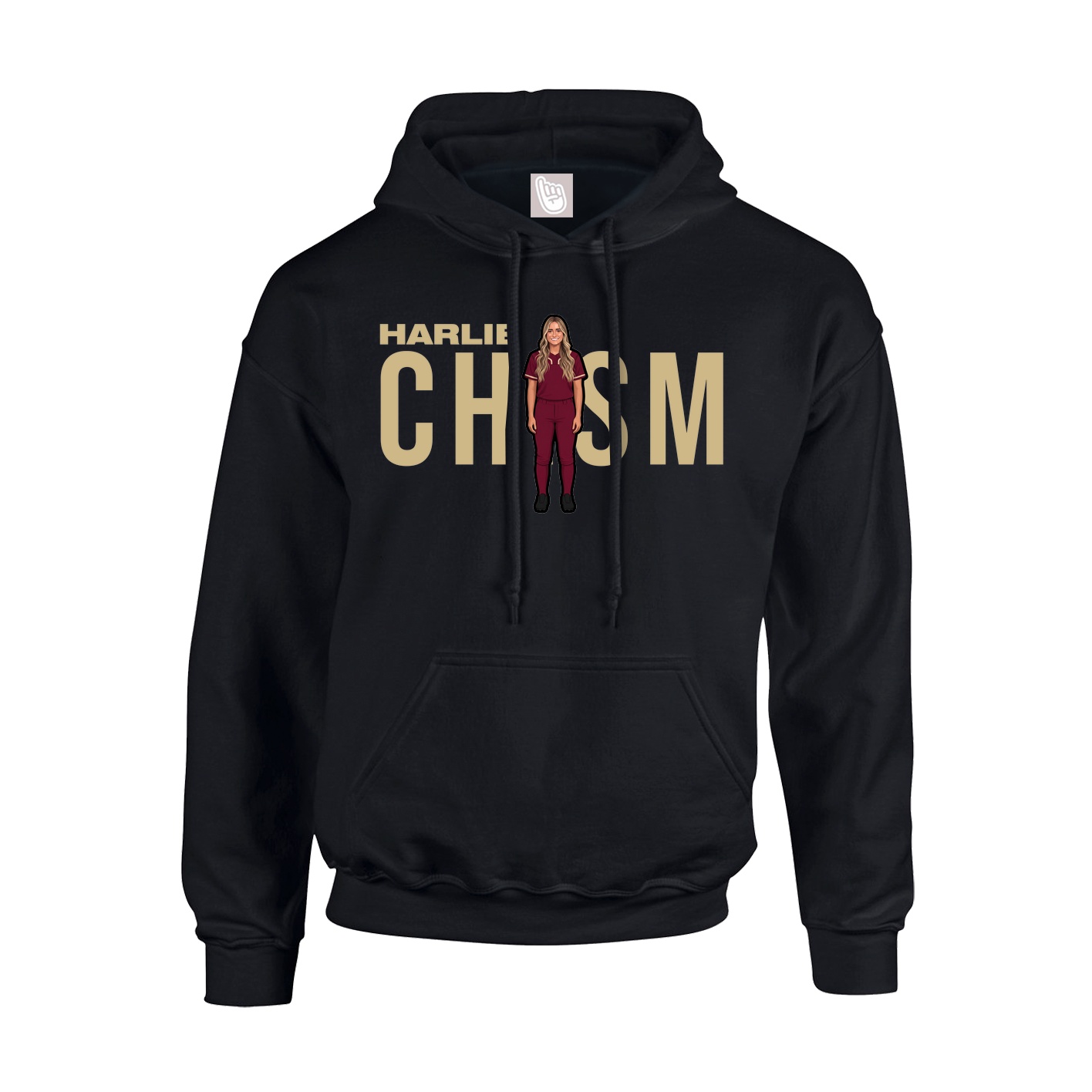 Youth Hoodie — Player Name in Black