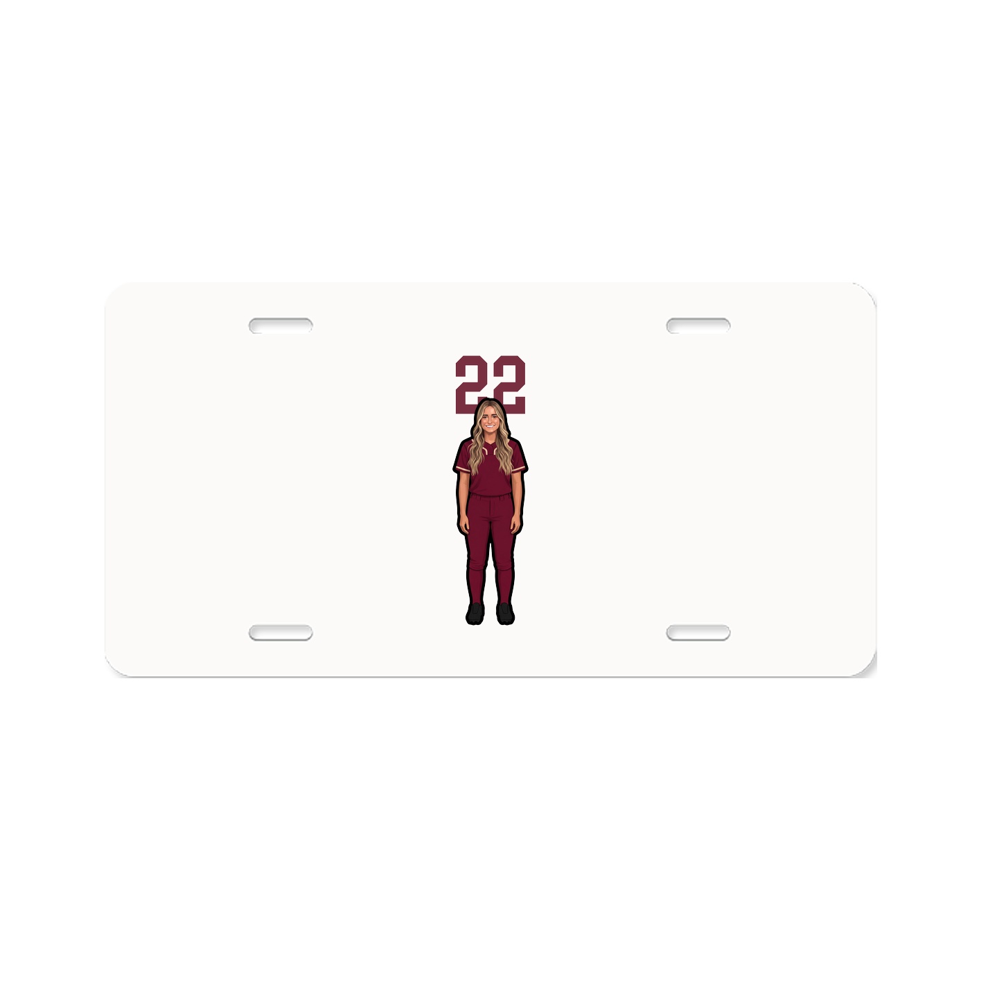 License Plate — Number Top in Classic