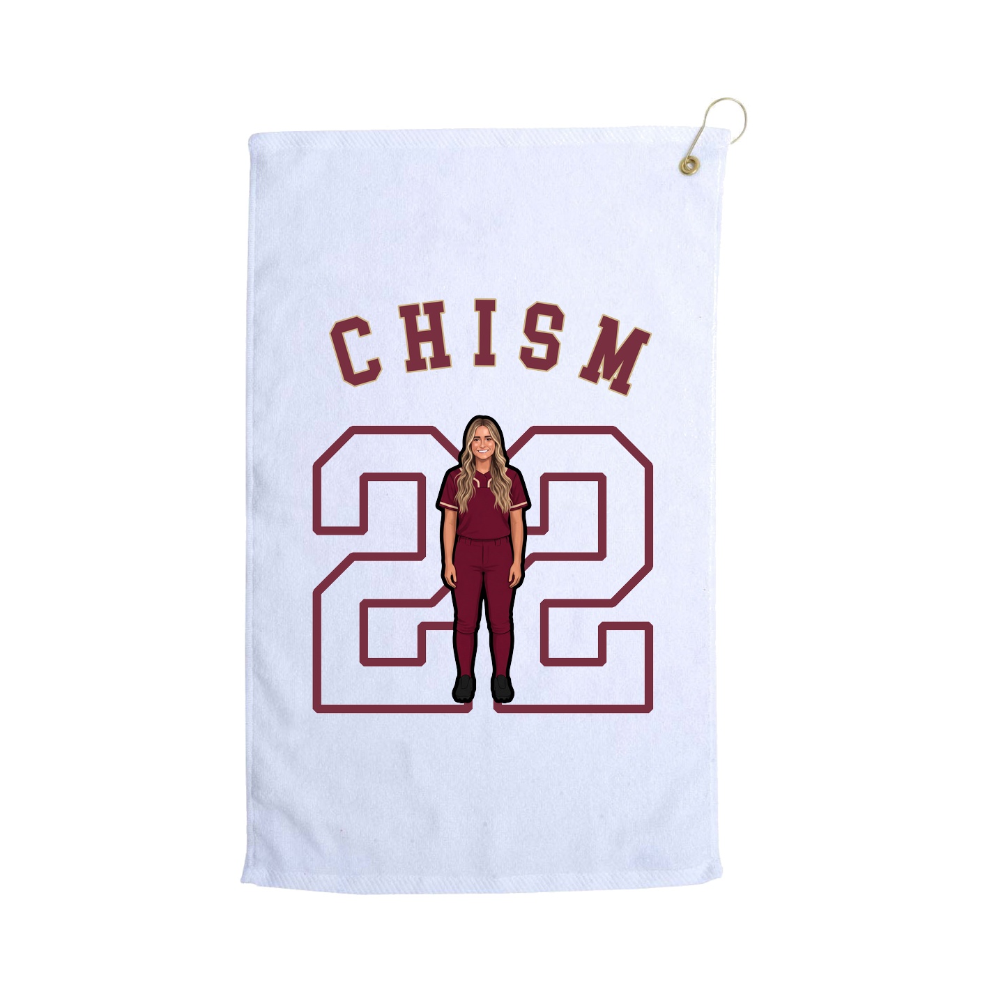 Golf Towel — Shirsey Arch in White
