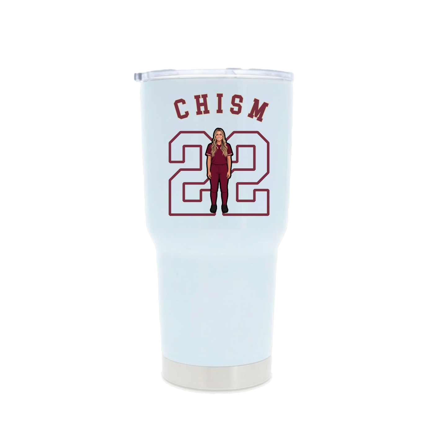 30oz Stainless Steel Tumbler — Shirsey Arch in White