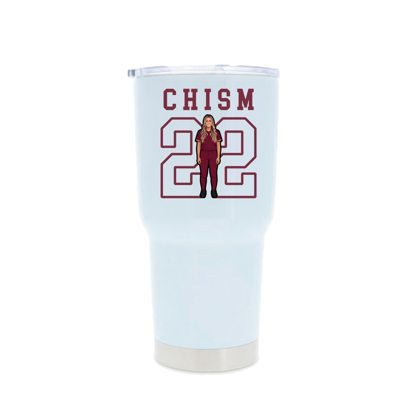 30oz Stainless Steel Tumbler — Shirsey in White